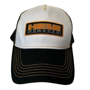 Dodge Hemi Powered Mopar‎ Trucker Hat SnapBack Men's Black Orange Cap